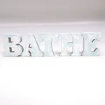 Dolls House BATHE Word Blue Letters 1:12 Scale Bathroom Miniature