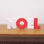 Dolls House Noel Word Red & White Christmas Decoration 1:12 Scale