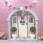 Dolls House Wreath 4th July USA Flag Miniature Door Decoration 1:12 Scale