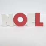 Dolls House Noel Word Red & White Christmas Decoration 1:12 Scale
