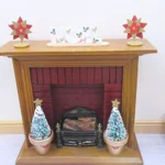 Dolls House Noel Word White Decorated 1:12 Scale Christmas Ornament