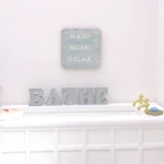 Dolls House BATHE Word Blue Letters 1:12 Scale Bathroom Miniature