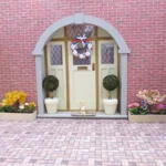 Dolls House Wreath 4th July USA Flag Miniature Door Decoration 1:12 Scale