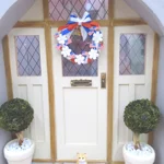 Dolls House Wreath 4th July USA Flag Miniature Door Decoration 1:12 Scale