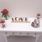 Dolls House Love Word White with Roses Miniature Decor 12th Scale