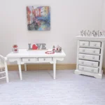 Dolls House Love Word Ornament Hand Painted Red and Grey 1:12th Scale Miniature