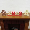 Dolls House Christmas Decoration XMAS Word and 2 Gingerbread Men 1:12th Scale