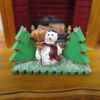 Dolls House Christmas Ornament Miniature Xmas Trees & Snowman Scene 1:12th Scale