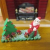 Miniature Christmas Tree and Santa Decoration Dolls House Ornament 1:12 Scale