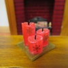 Dolls House Christmas Candles on a Gold Coloured Base 1:12 Scale Xmas Miniature