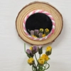 Dolls House Miniature Mirror Set On Wood 1:12 Scale