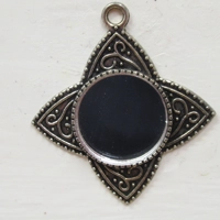 Dolls House Mirror in a Tibetan Silver Coloured Frame Accessory 1:12th Scale