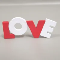 Dolls House Love Word Red and White 12th Scale Miniature B..