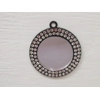 Dolls House Mirror Black Decorated Frame 1:12th Scale Miniature Wall Decor