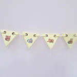 Dolls House Nursery Bunting Winnie the Pooh 8 Miniature Wood Flags 1:12 Scale