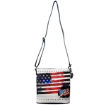 USA Embroidered American Flag Purse Stars Stripes Concealed Carry Crossbody Handbag