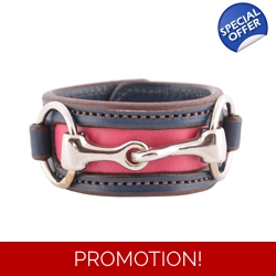 Rebecca Ray Horse Snaffle Bit Two-Tone Leather C..