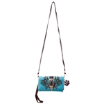 Western Style Wallet Cowgirl Buckle Crossbody Wristlet Clutch Country Trifold Women