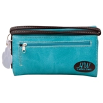 Western Owl Art Heart Crossbody Wristlet Clutch Wallet Small Purse