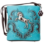 Horse Western Cowgirl Concealed Carry Crossbody Purse Shoulder Bag