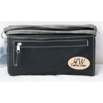 Western Owl Art Heart Crossbody Wristlet Clutch Wallet Small Purse