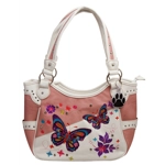 Butterfly Purse Western Embroidered Concealed Carry Handbag Wallet Set