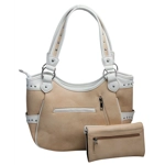 Butterfly Purse Western Embroidered Concealed Carry Handbag Wallet Set