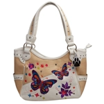 Butterfly Purse Western Embroidered Concealed Carry Handbag Wallet Set