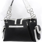 Western Handbag Laser Cut Floral Buckle Conceal Carry Shoulder Purse