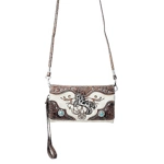 Horse Wallet Western Embroidery Tooled Crossbody Women Wristlet Clutch