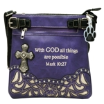 Western Purse Cross Bible Verse Conceal Carry Crossbody Bag