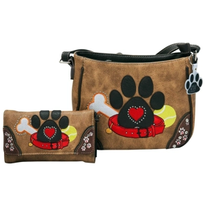 Dog Paw Print Purse Wal..