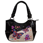 Butterfly Purse Western Embroidered Concealed Carry Handbag Wallet Set