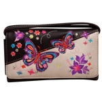Butterfly Purse Western Embroidered Concealed Carry Handbag Wallet Set