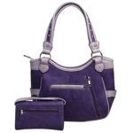 Butterfly Purse Western Embroidered Concealed Carry Handbag Wallet Set