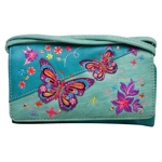 Butterfly Purse Western Embroidered Concealed Carry Handbag Wallet Set