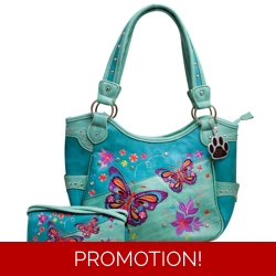Butterfly Purse Western Embr..