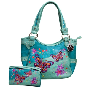 Butterfly Purse Western Embr..
