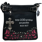 Western Purse Cross Bible Verse Conceal Carry Crossbody Bag