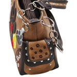 Dog Paw Print Handbag-Western Shoulder Purse for Pet Moms