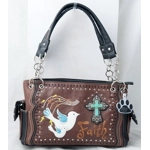 Western Cross Doves Faith Carry Concealed Handbag Wallet Set