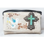 Western Cross Doves Faith Carry Concealed Handbag Wallet Set