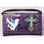 Western Cross Doves Faith Carry Concealed Handbag Wallet Set