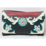 Western Multi-Color Longhorn Buckle Conceal Carry Handbag Wallet