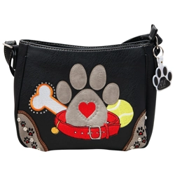 Dog Paw Print Crossbody Purse-Western Shoulder Handbag for..