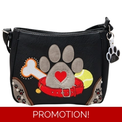 Dog Paw Print Crossbody Purs..