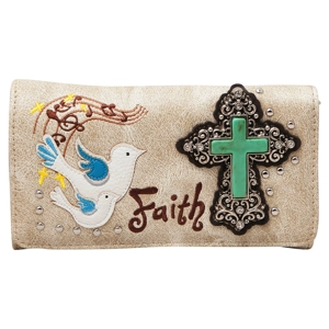 Doves Cross Wristlet Clutch ..