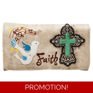 Doves Cross Wristlet Clutch ..