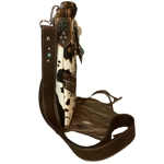 Cow Print Purse Crossbody Bag Fringe Western Handbag Women Buckle Shoulder Cowgirl Animal