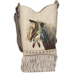 Horse Purse Crossbody Bag Fringe Western Messenger Shoulder Handbag Women Cowgirl Country Style